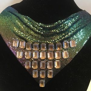 Mesh and stone necklace created by Joanne Cooper in 1980s.
